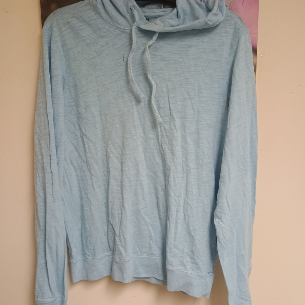 Vince Soft Blue Cotton Hoodie